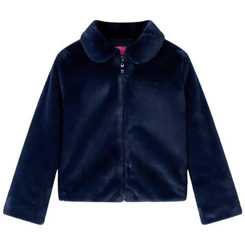 Cappotto Per Bambini In Pelliccia Sintetica Blu Marino 128 - Foto 1