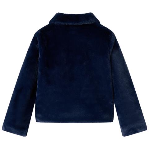 Cappotto Per Bambini In Pelliccia Sintetica Blu Marino 128 - Foto 2