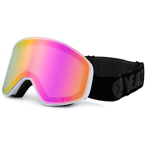 Maschera Apex Occhiali Da Sci Snowboard Magnet Rosa A Specchio /bianco - Foto 1