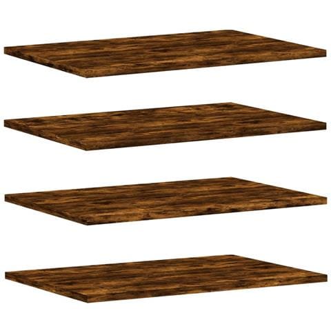 Mensole Parete 4pz Rovere Fumo 60x40x1,5 Cm Legno Multistrato - Foto 1