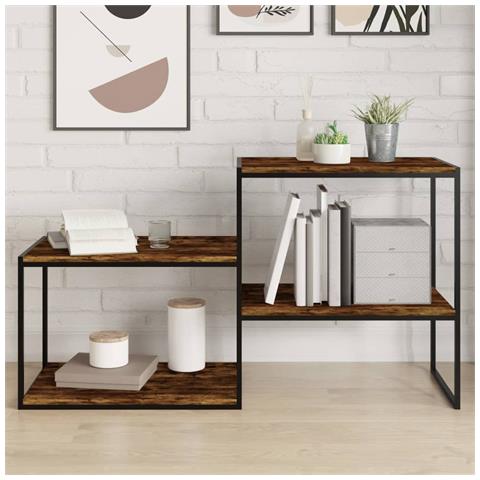 Mensole Parete 4pz Rovere Fumo 60x40x1,5 Cm Legno Multistrato - Foto 8