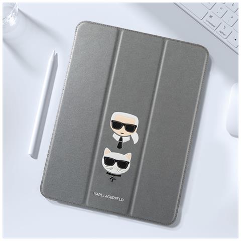 Custodia Per Ipad Pro 12.9 E Pro 12.9 2017 Supporto Multiposizione, Grigio - Foto 5