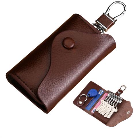 Portachiavi Per Auto In Pelle Multifunzione Brown - Foto 1