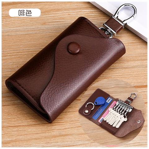 Portachiavi Per Auto In Pelle Multifunzione Brown - Foto 6