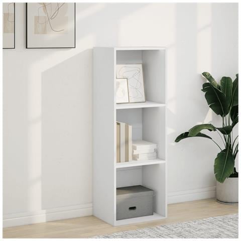 Libreria Bianca 40x30x114 Cm In Legno Multistrato - Foto 3