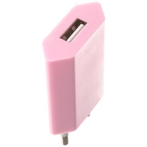 Adattatore Usb Per Ricarica Da Parete Rettangolare 3x1x4 Cm. Colore Rosa - Foto 2