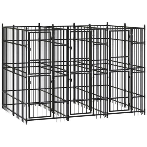 Gabbia Per Cani Da Esterno In Acciaio 5,53 M² - Foto 2