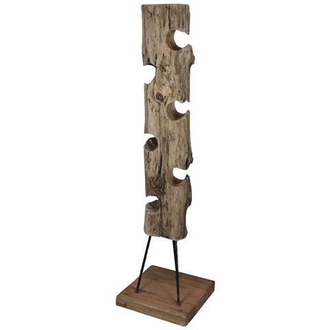 Lupin - Porta Bottiglie In Legno Di Teak - Foto 1