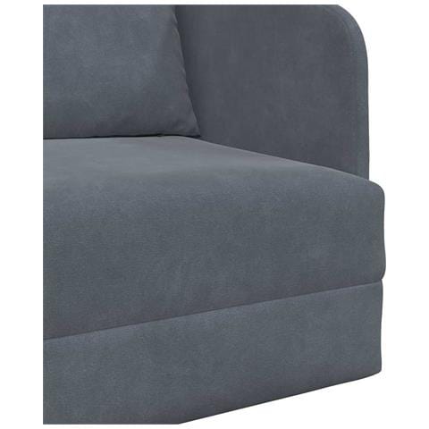 Divano Letto Pieghevole 2-in-1 Grigio Scuro 65x80x83 cm Velluto - Foto 9