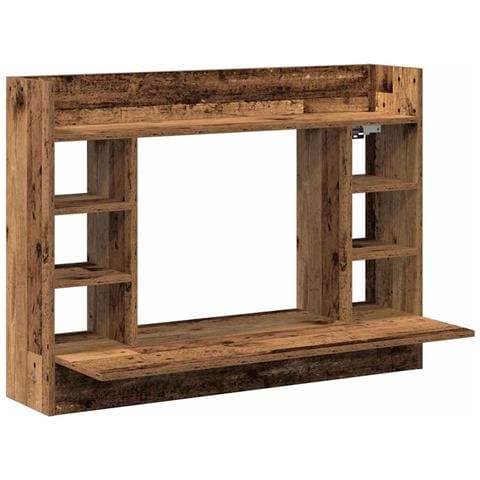 Scrivania a Parete Rovere Antico 105x48x75 cm Legno ingegnerizzato - Foto 1