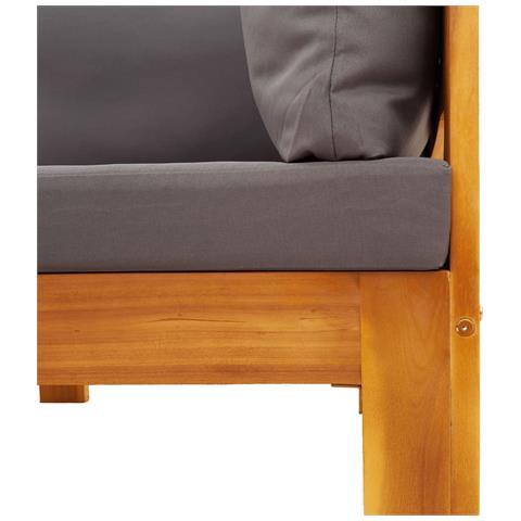 Set Divano da Giardino 6 pz con Cuscini in Massello di Acacia - Foto 9