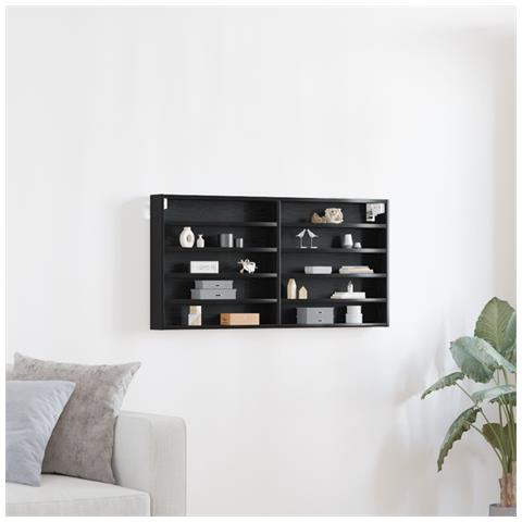 Armadio da parete  Nero in legno ingegnerizzato - Foto 2