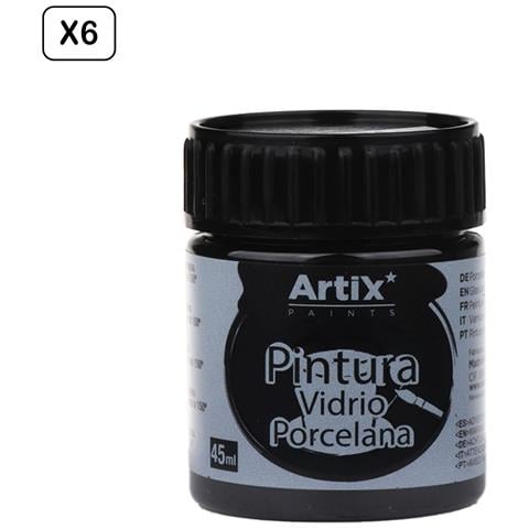 Pack 6 Uds. Pennello Ceramica E Vetro 45 Ml Colore Nero - Foto 1