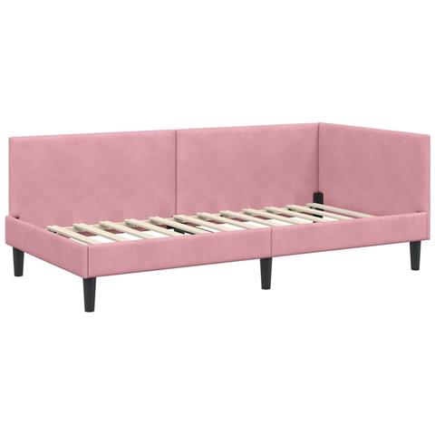 Cornice del letto ad angolo Altro Rosa 100 x 200 cm - Foto 1