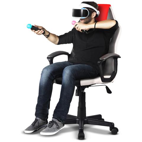 Sedia Poltrona Gaming Scrivania Ufficio Regolabile Girevole Direzionale Rosso - Foto 2