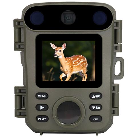Mini Telecamera Da Caccia 1080p - Visione Notturna rarossi, Telecamera Da Esterno Impermeabile Per Monitoraggio Fauna Selvatica - Foto 1