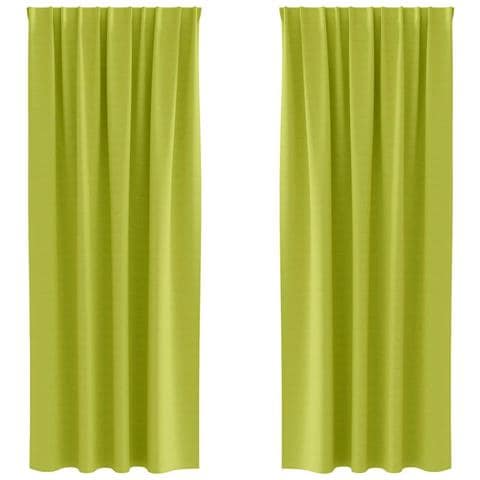 Tende con tende 2 pcs Mela verde 245x140cm Poliestere - Foto 1