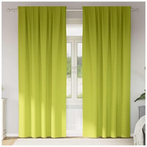 Tende con tende 2 pcs Mela verde 245x140cm Poliestere - Foto 2