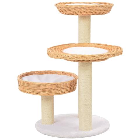 Lusso Casadino -  Albero Per Gatti Con Tiragraffi In Legno Di Salice Naturale - Foto 1