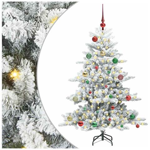 Albero di Natale Artificiale con Rami Pieghevoli Bianco 150 cm - Foto 1