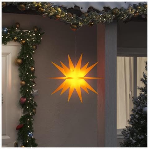 Luci di Natale con LED 3 pz Pieghevoli Gialle 57 cm - Foto 2