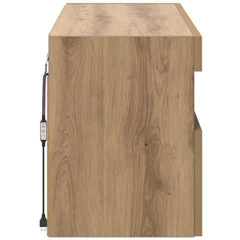 Mobile TV da parete Rovere artigianale 80 x 30 x 40 cm - Foto 9