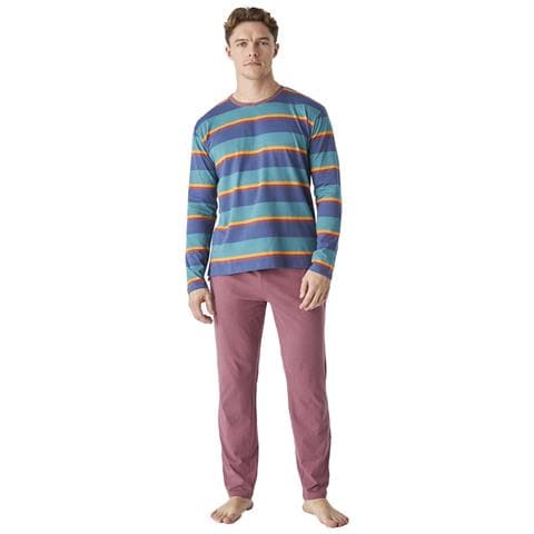 Pigiama Da Uomo In Cotone A Maniche Lunghe Jjb12 - Foto 1