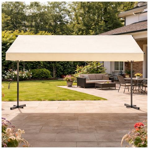 Iseo Tenda Da Sole A Doppia Falda Manuale 4 X 1,5/1,5 M Beige Idrorepellente - Foto 2