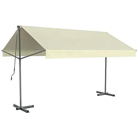 Iseo Tenda Da Sole A Doppia Falda Manuale 4 X 1,5/1,5 M Beige Idrorepellente - Foto 1