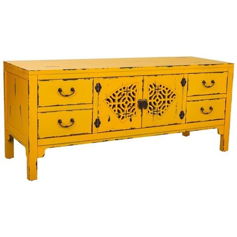Credenza In Legno Gialla 120x40x50 - Foto 1