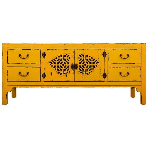Credenza In Legno Gialla 120x40x50 - Foto 2