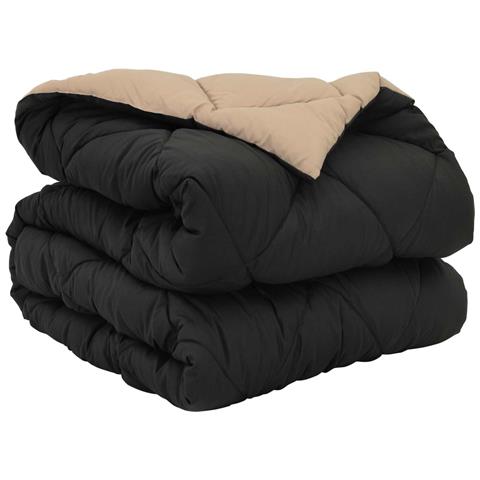 Piumone Completo Annuale Nero e Talpa 220 x 155 cm Microfibra - Foto 1