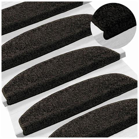 Tappetini per scale autoadesivi Semicircolare 15 pcs Antracite - Foto 2