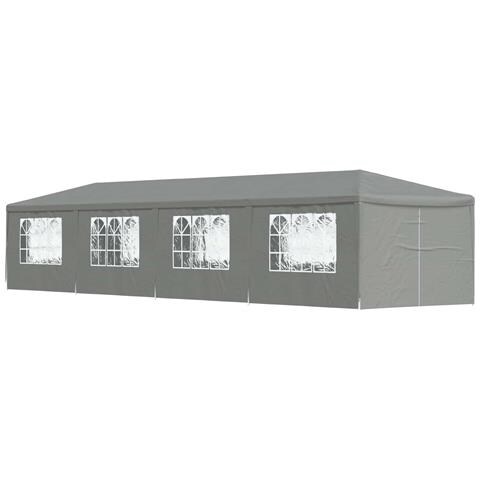 Tenda Party 1200 x 300 x 255 cm Grigio Chiaro PE e Acciaio - Foto 1