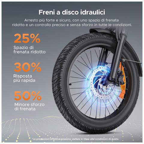 L20 3.0 Boost Bicicletta elettrica pieghevole 250W, coppia 75Nm, autonomia fino a 135 km, batteria 48V 13,5Ah, ammortizzazione completa, freni idraulici, velocità massima 25 km /h, Oro - Foto 10