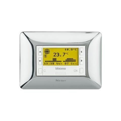 Placca / Supporto Matix 3 Posti Cromo Lucido - Foto 1