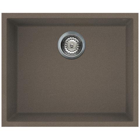 Lavello Incasso 1 vasca 54×44 Quadra 105 Sottotop Colore Granitek Grigio Tortora - Foto 1