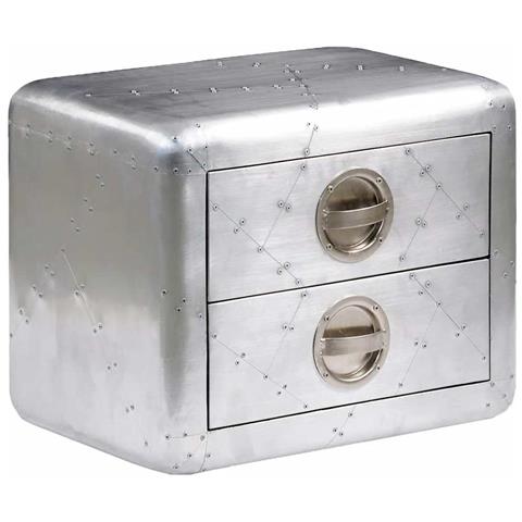 Aviatore Tavolino In Alluminio 2 Cassetti Vintage Aircraft Airman - Foto 1