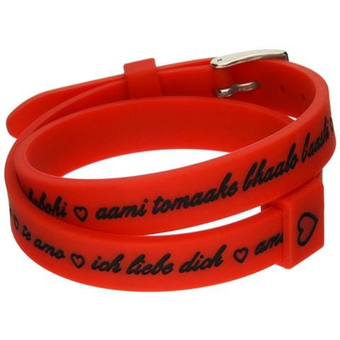 Mod. I Love You Silver - Bracciale In Silicone / silicone Bracelet - Foto 1