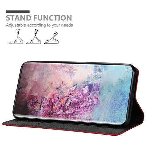 Custodia Compatibile Con Samsung Galaxy Note 10 Plus In Rosso Mela - Coperchio Protettiva Con Chiusura Magnetica, Funzione Stand E Tasca Per Le Carte - Foto 2
