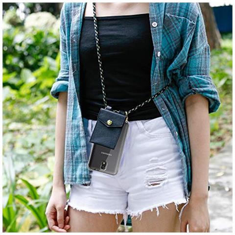 Catena Di Telefoni Cellulari Compatibile Con Samsung Galaxy Note 3 In Camouflage - Coperchio Protettivo In Silicone Con Anelli D'oro, Cinturino In Corda E Custodia Staccabile - Foto 2