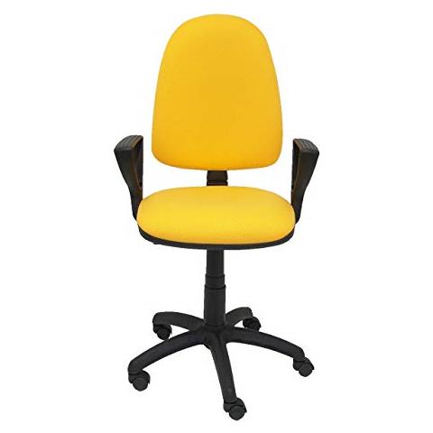 Modello 04cp - Sedia Da Ufficio Ergonomica Con Meccanismo Di Contatto Permanente E Regolabile In Altezza - Sedile E Schienale Imbottiti In Tessuto Bali Colore Grigio (braccioli Fissi Inclusi) - Foto 2