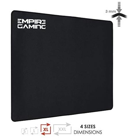 Tappetino Del Mouse Gamer Arena - Taglia Xl - 46 X 40 X 3 Centimetri - Superficie Ultra Liscia - Migliora Velocità E Precisione - Bordi Cuciti - Base In Gomma Antiscivolo - Nero - Foto 1