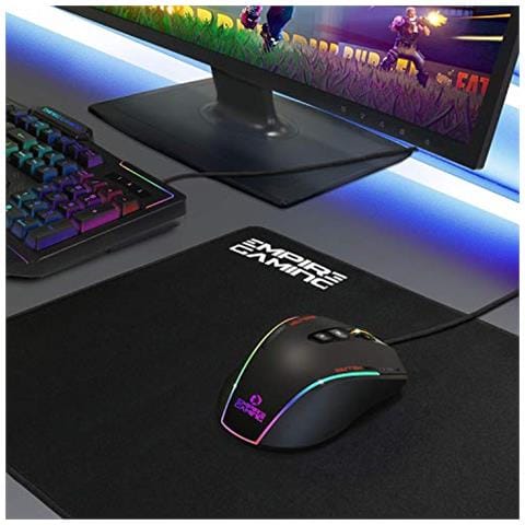 Tappetino Del Mouse Gamer Arena - Taglia Xl - 46 X 40 X 3 Centimetri - Superficie Ultra Liscia - Migliora Velocità E Precisione - Bordi Cuciti - Base In Gomma Antiscivolo - Nero - Foto 3
