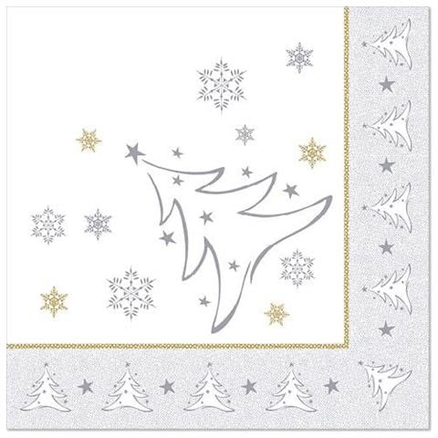 87105 tovagliolo di carta Carta velina Argento 50 pz - Foto 1