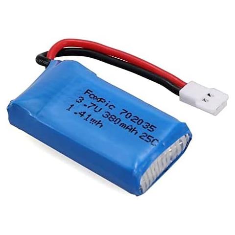 1 Pezzo Batterie Lipo Ricaricabili 3.7v, 380mah Per Rc Droni Quadricotteri Hubsan X4 H107l H107c H107d H107 V252 Jxd 385 - Foto 3