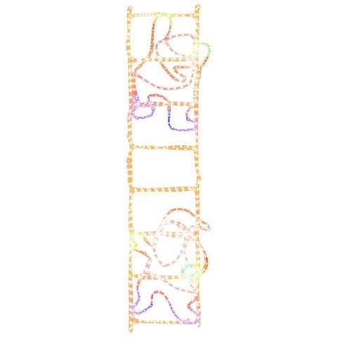 Figura Pieghevole Babbo Natale su Scala con 552 LED 50x200 cm - Foto 1