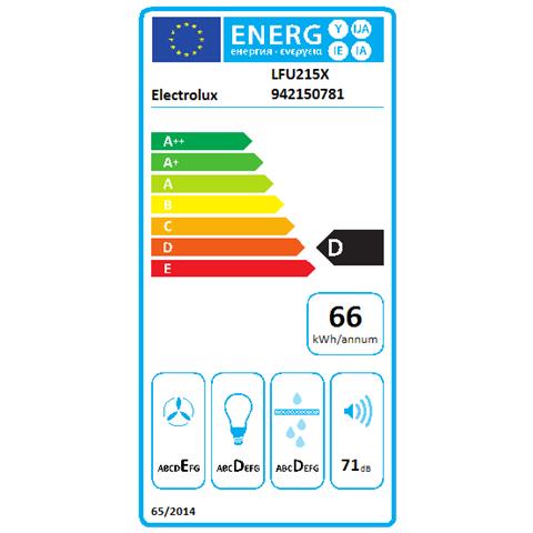 LFU215X cappa aspirante Cappa aspirante a parete Acciaio inossidabile 272 m³ /h D - Foto 3