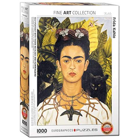 Puzzle Eurographics Autoritratto Con Collana Di Spine E Colibra Di Frida Kahlo (1000 Pezzi), Modello: 6000-0802 - Foto 1