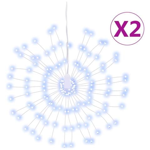 Illuminazioni Di Natale Galassia 140 Led 2pz Bianco Freddo 17cm - Foto 1